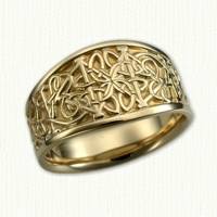 14kt yellow gold Custom Tapered Love Knot Band with Initials