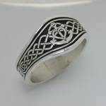 Celtic Tapered Band with Anchor Heart Graphic
